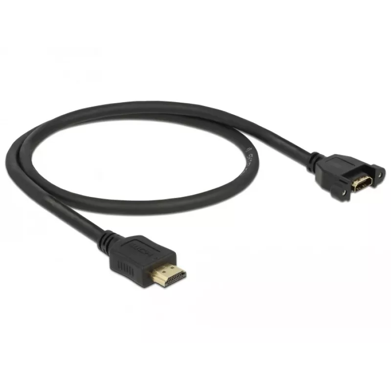 Kabel HDMI DeLOCK 85463 0,5 m Typ A męski na żeński, czarny