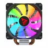 Chłodzenie procesora SAVIO SAVGCOVORTEXX2ARGB z 4 rurkami cieplnymi, wentylatorem 120 mm ARGB, czarne