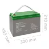 Qoltec 53038 Akumulator AGM | 12V | 100Ah | max 1200A