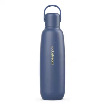 Butelka SodaStream Fizz & Go Cool do codziennego użytku 900 ml ze stali nierdzewnej, niebieska