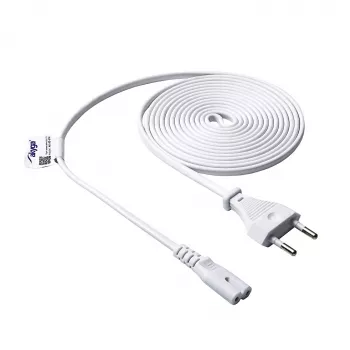 Kabel zasilający Akyga AK-RD-07A CEE 7/16 – IEC C7 (ósemka), CCA, 3 m, biały