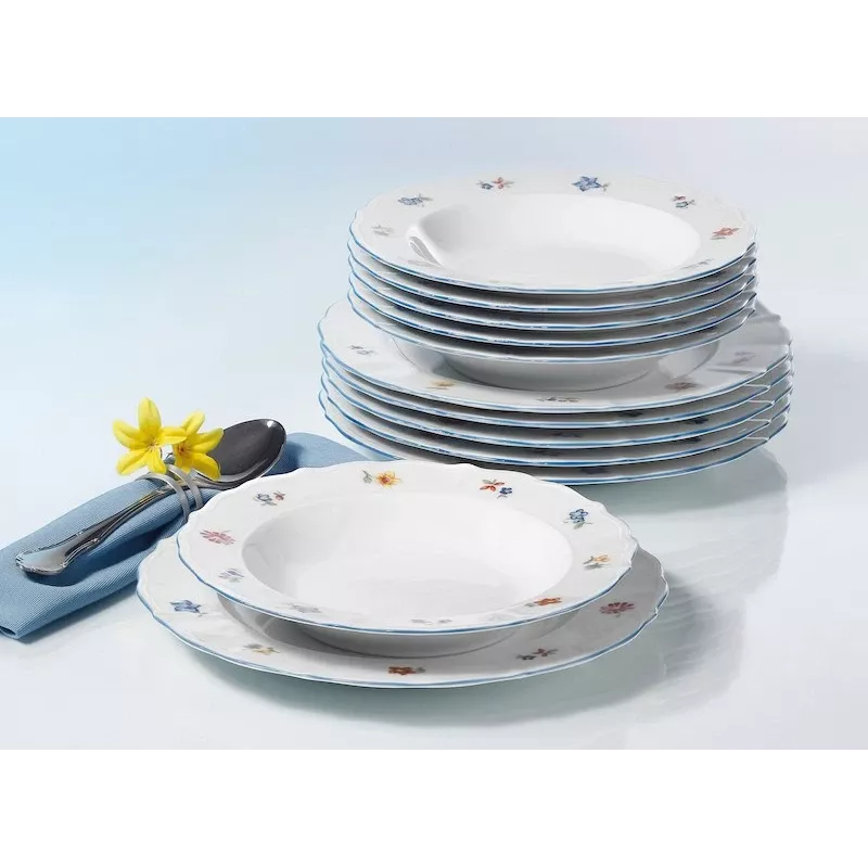 Zestaw obiadowy Seltmann Weiden 12 szt. Porcelana Biały