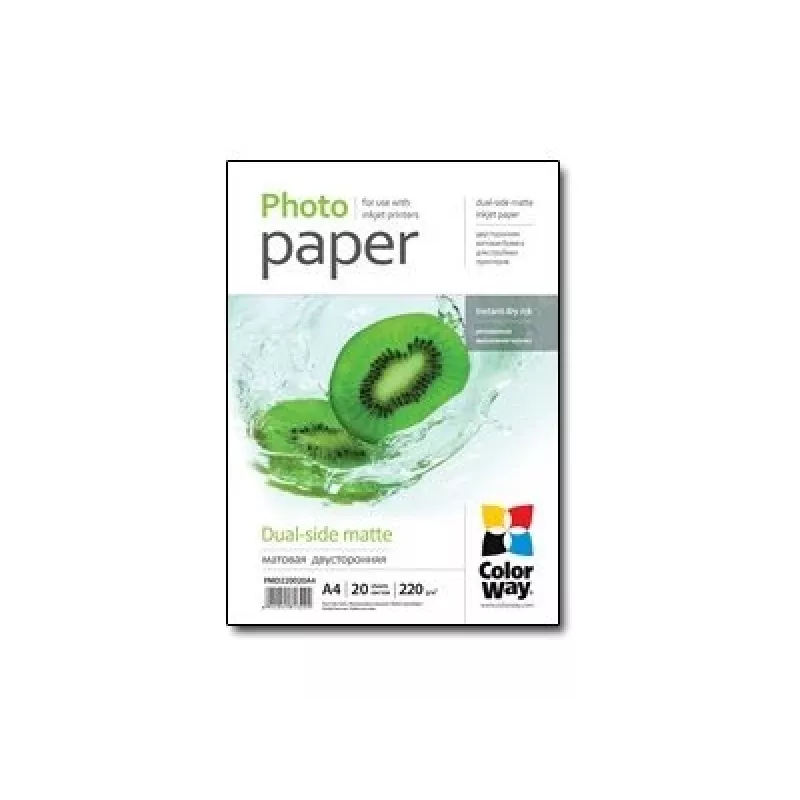 Papier fotograficzny ColorWay PMD220020A4 A4 mat 220 g/m² 20 arkuszy