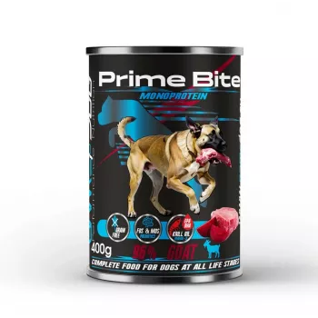 PRIME BITE Monoprotein Koza z burakiem - mokra karma dla psów - 400g