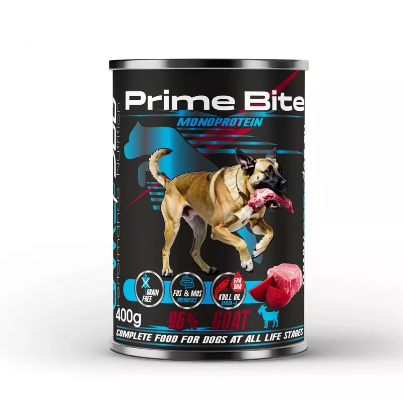PRIME BITE Monoprotein Koza z burakiem - mokra karma dla psów - 400g