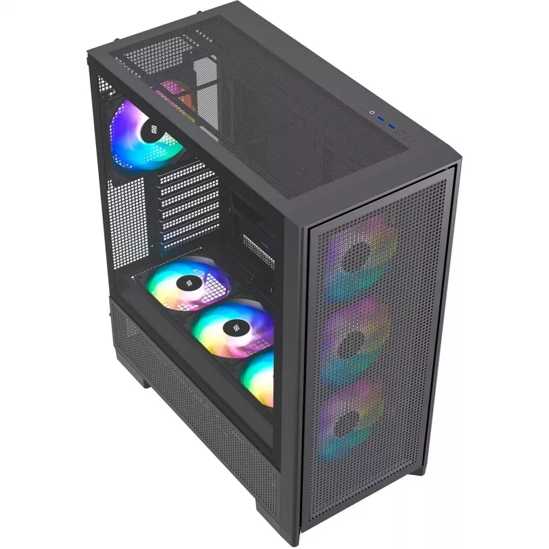 Obudowa PC Silentware Air 2000 A-RGB Czarny — midi tower, panel boczny ze szkła hartowanego