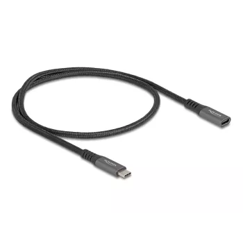 DeLOCK kabel przedłużający USB USB Type-C męski na żeński 10 Gb/s 0,5 m szary metal