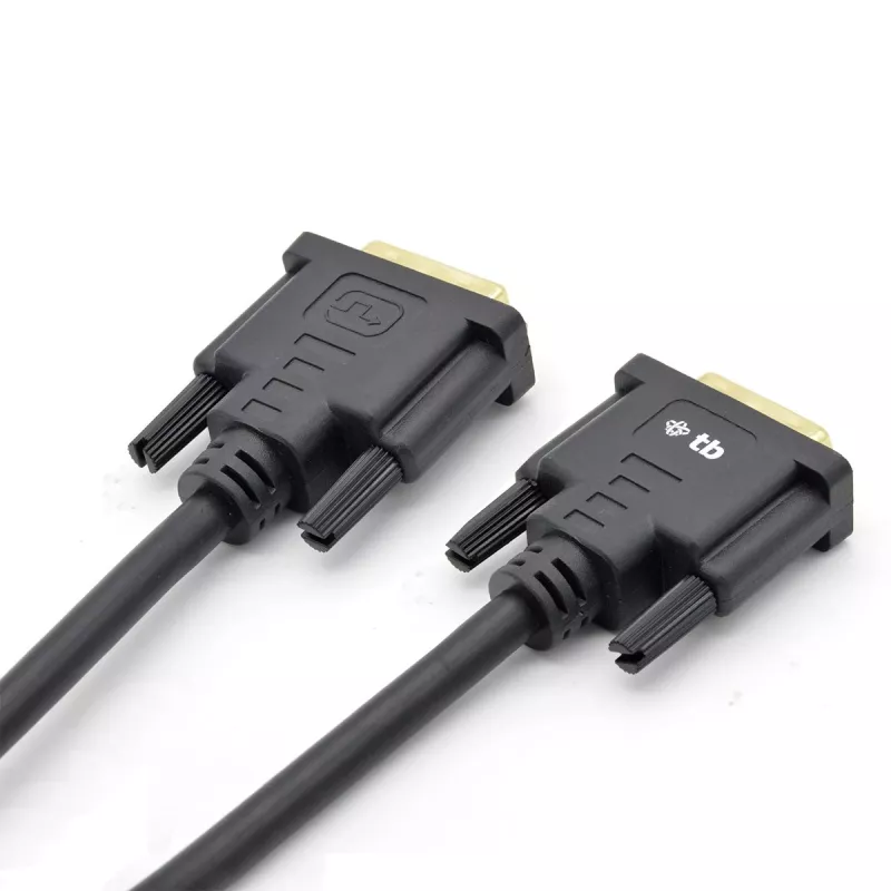 TB MM DVI 24+1 Kabel 1,8 m, czarny, złoty (AKTBXVD24DVI18B)