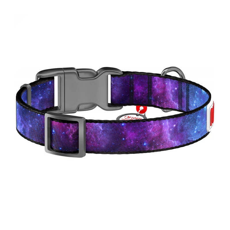 Obroża dla psa Waudog NASA21 nylon rozmiar M, szerokość 20 mm
