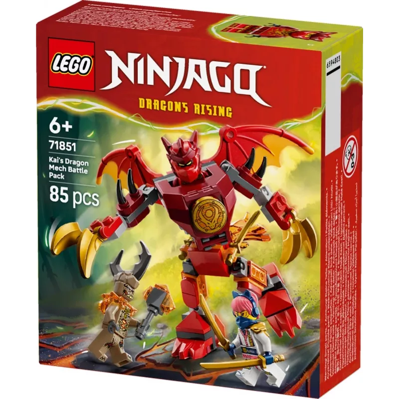 LEGO NINJAGO 71851 Zestaw bitewny z mech-dragonem Kaia