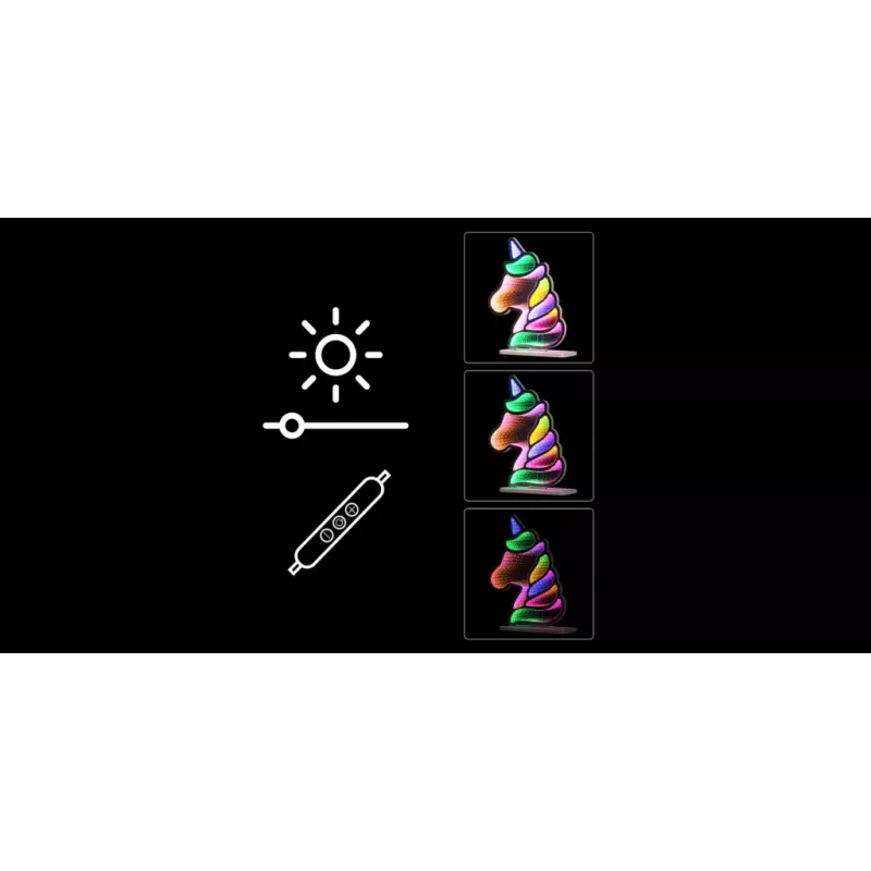 Neony MANTA Style UNICORN MASNL134MT z efektem tunelu — dekoracyjny panel LED do oświetlenia pokoju