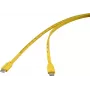 Kabel USB Renkforce USB 2.0 wtyk USB-C wtyk żółty nadruk metryczny (RF-6721074)