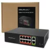 Przełącznik sieciowy QOLTEC FAST Ethernet PoE 8xRJ45 z 2xRJ45 uplink (model 52290)