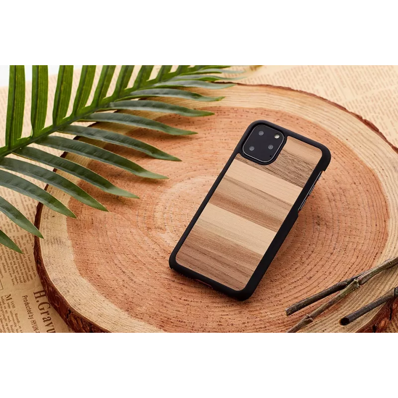 Etui do smartfona „man and wood” na iPhone 11 Pro Max — czarne