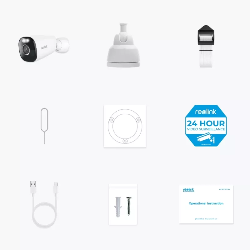 Reolink Argus Series B340 - 5MP samodzielna zewnętrzna kamera bateryjna, Wi-Fi 5/2,4 GHz, inteligentne wykrywanie, kolorowe widzenie nocne