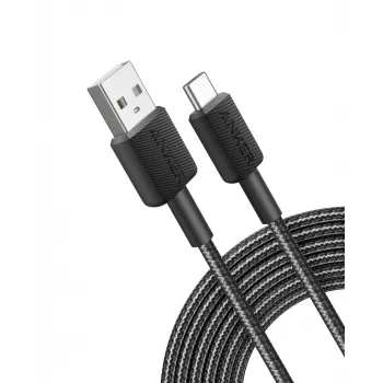 Anker Innovations 322 Kabel USB-A do USB-C Nylon 1,8M Czarny - Kabel - Cyfrowy/Dane