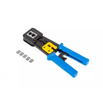 Zaciskarka LANBERG NT-0204 do złączy RJ-45, czarno-niebieska, 272×110,5×30 mm, 140 g
