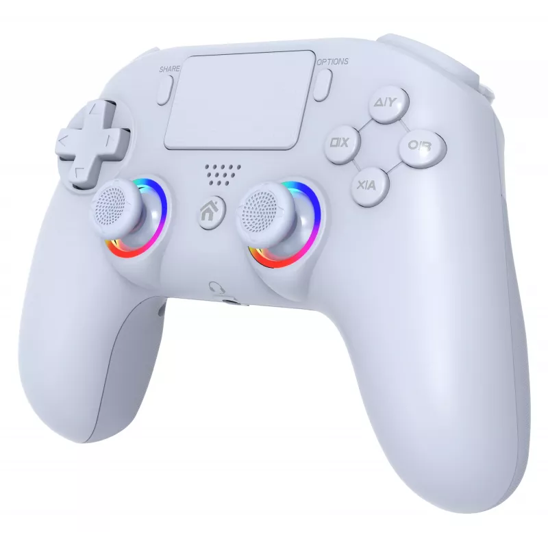 Bezprzewodowy kontroler LED SUBSONIC SA5639-2 — do PS4 i PC, biały, połączenie bezprzewodowe