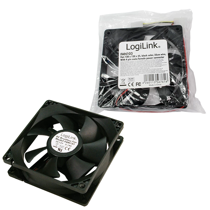 Wentylator LogiLink FAN103 do obudowy PC