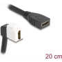 DeLOCK Keystone Module kabel HDMI gniazdo do gniazda 90° kątowy 8K 60 Hz 20 cm czarny