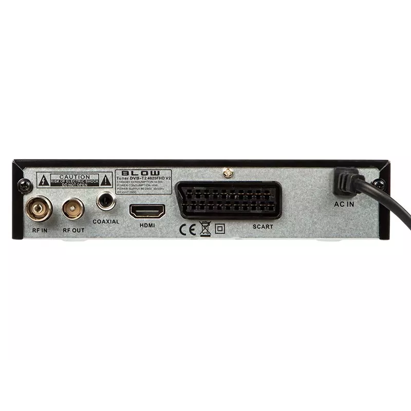 Naziemny tuner telewizji cyfrowej BLOW 4625FHD DVB-T2 H.265, HDMI, USB, SCART, Ethernet, S/PDIF