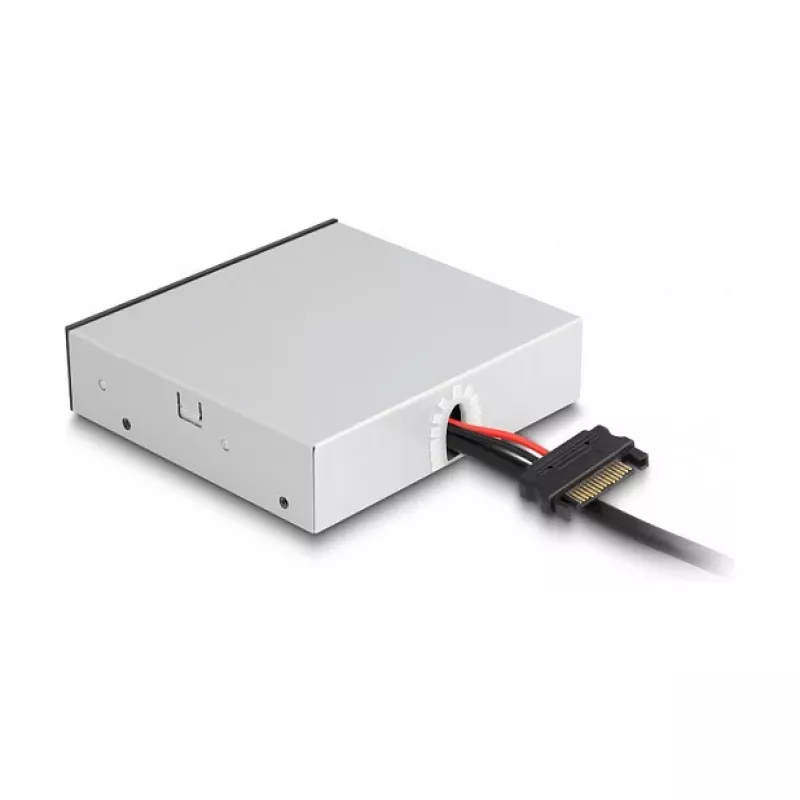 DeLOCK 64208 koncentrator USB z wtykiem pinowym 19 pinów 5000 Mbit/s Czarny Szary