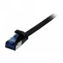 Synergy 21 Patch kabel RJ45, CAT6A 500Mhz, 0,15m, czarny, U/FTP, płaski, TPE(Superflex), AWG32, Synergy 21 - Typ kabla U-FTP - Przewody w parach ekranowane folią