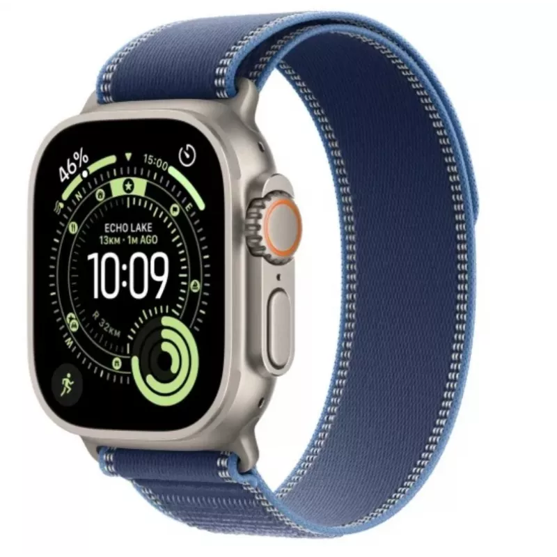 Smartwatch Apple Watch Ultra 3 GPS + Cellular 49mm Natural Titanium Case Blue/Bright Blue Trail Loop S/M