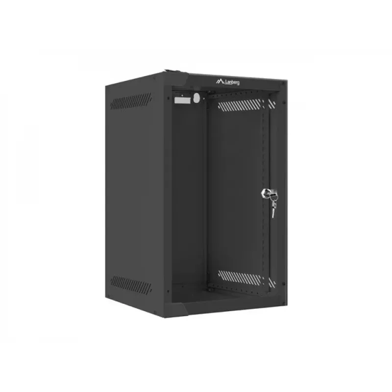 Szafka wisząca LANBERG WF10-2309-10B 9U, 469×280×310 mm, głębokość 10 cali, czarna, IP20