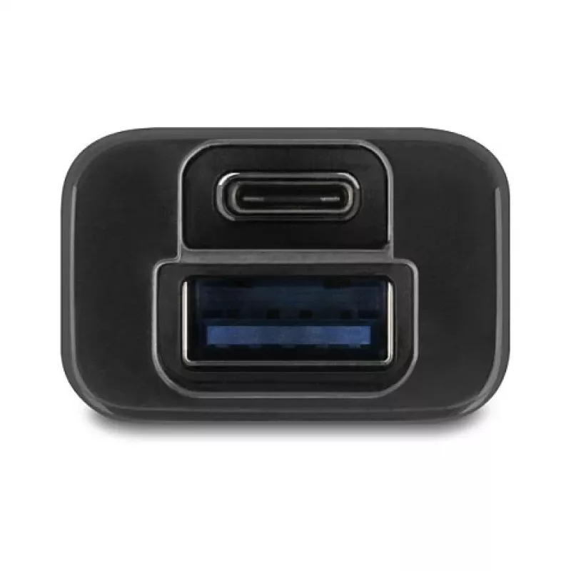 DELOCK USB 3.2 Gen 1 (3.1 Gen 1) 4-portowy hub z hostem Type-A + Type-C (5000 Mbit/s) Czarny/Przezroczysty