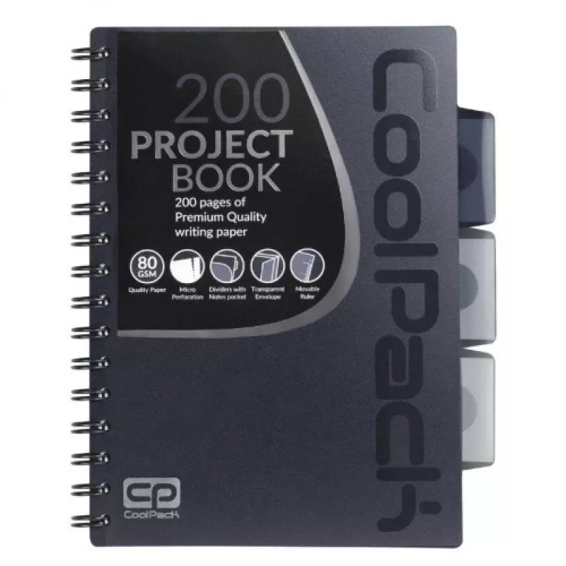Notatnik spiralny A5 Coolpack Szary