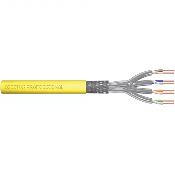 Kabel sieciowy Digitus Cat.7A S/FTP, instalacyjny, 500 m, żółty