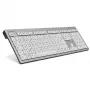Klawiatura Logickeyboard SKB-AJPU-FR Uniwersalna USB AZERTY Francuski Aluminium Biała