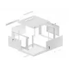 Wall mounted rack Lanberg WF01-6606-00S 6U szary 60 kg capacity