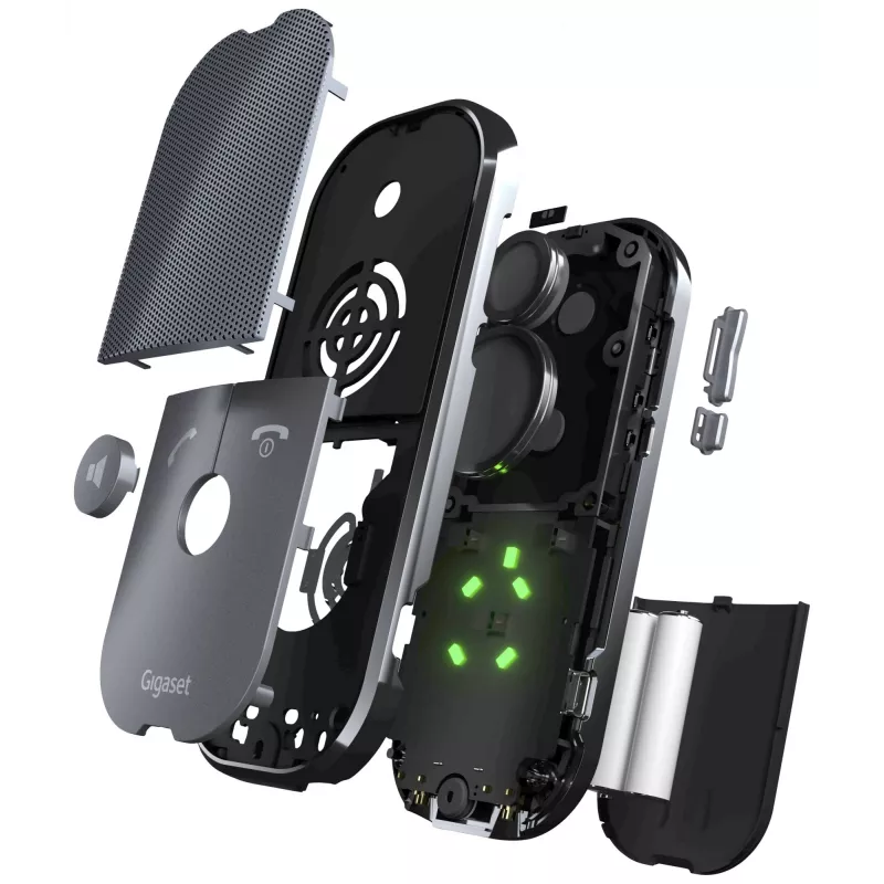 Telefon IP Gigaset ION Szary — bezprzewodowa słuchawka, 1 linia, bateria NiMH AAA, czas rozmów 14 h, czas czuwania 280 h