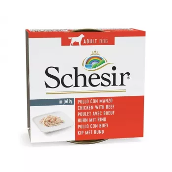 SCHESIR w galarecie Kurczak z wołowiną - mokra karma dla psa - 150 g