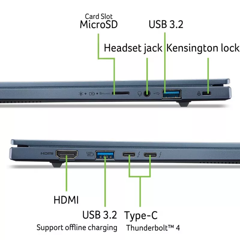 Laptop Acer Swift Go 14 AI NX.JNBEG.001 — Intel Core Ultra 7 256V, 14 cali WUXGA, 16 GB LPDDR5, 512 GB SSD, Intel Arc 140V, Windows 11