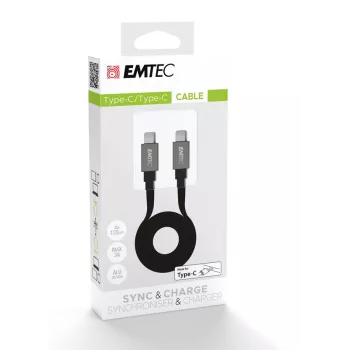 Kabel USB Emtec T700C2 1.2m USB C Czarny