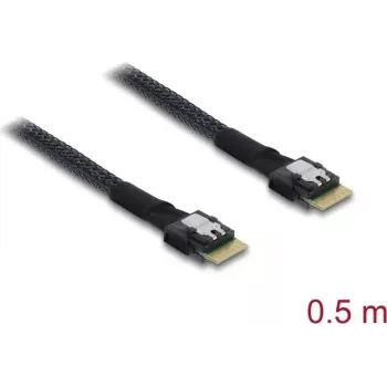 Kabel DELOCK PCIe 4.0 cienki SAS SFF-8654 4i 0,5 m
