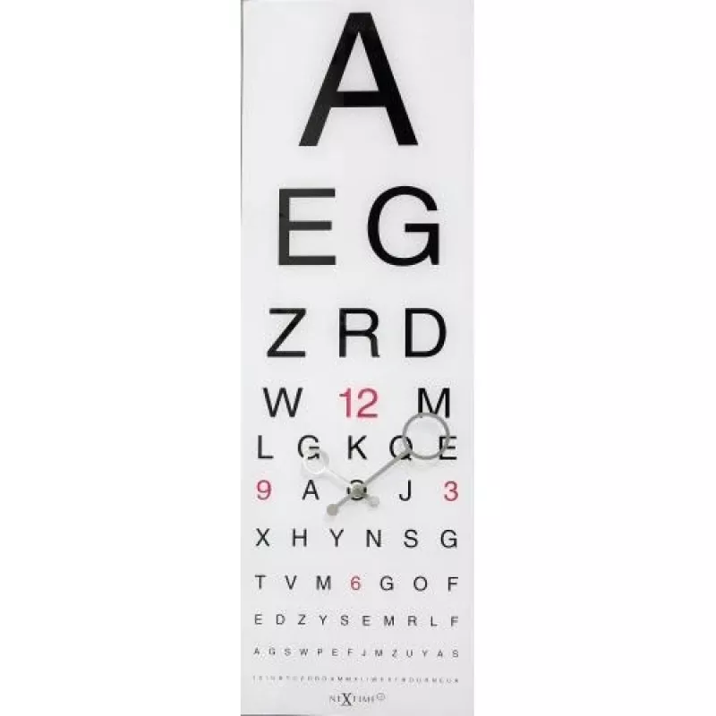 NeXtime klok 3067 Eyesight, 75x25.4 cm, Ścienny, Biało-Czarny