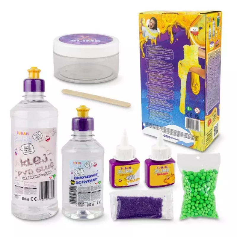Zestaw sensoryczny slime TUBAN TU3812 6-w-1 — zestaw DIY z sześcioma wariantami slime