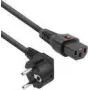 ACT Powercord CEE 7/7 wtyk męski (kątowy) - C13 IEC Lock czarny 3 m, EL234S