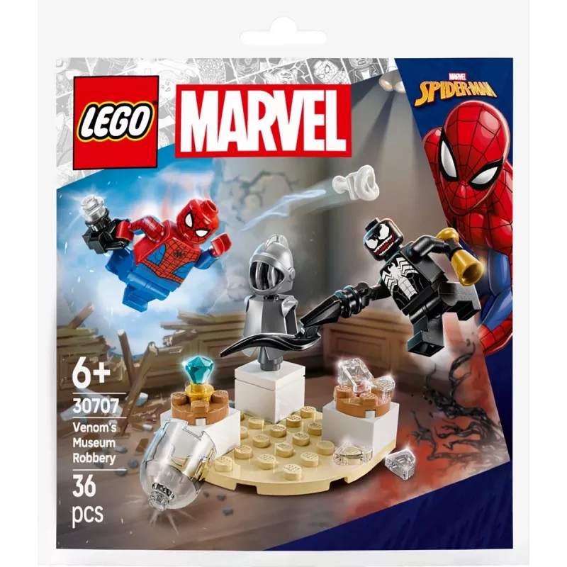 Zabawka konstrukcyjna LEGO Venom's Museum Heist zestaw saszetkowy 30707 — Marvel Super Heroes, mały zestaw kolekcjonerski