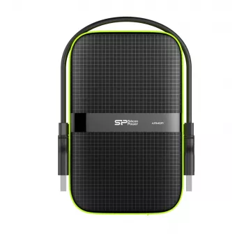 SILICON POWER Armor A60 - Festplatte - 4TB - extern (tragbar) - 2.5 (6,4 cm) - USB3.0 - Schwarz (SP040TBPHDA60S3K)