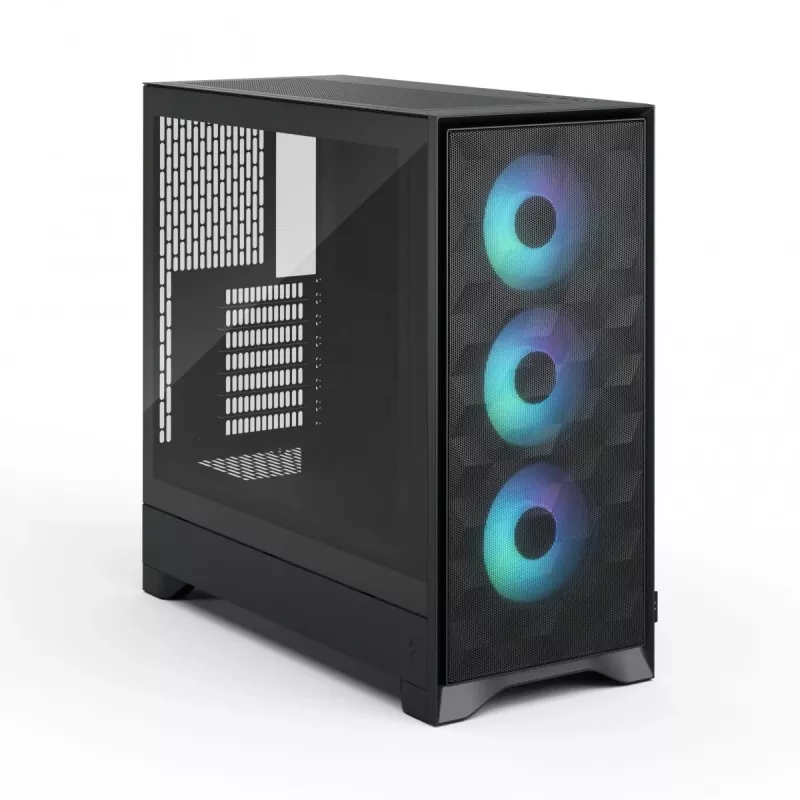Obudowa PC Fractal Design Pop 2 Air Czarny TG RGB Midi Tower — ATX/Micro‑ATX/Mini‑ITX, 3x120mm przód, 1x120mm tył, zatoki 2,5 cala+3,5 cala