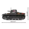Zestaw konstrukcyjny Cobi Panzer I Ausf. B – 654 elementy, szczegółowy model czołgu