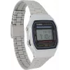 Zegarek cyfrowy CASIO A168WA unisex srebrny — wodoszczelny, wyświetlacz LED