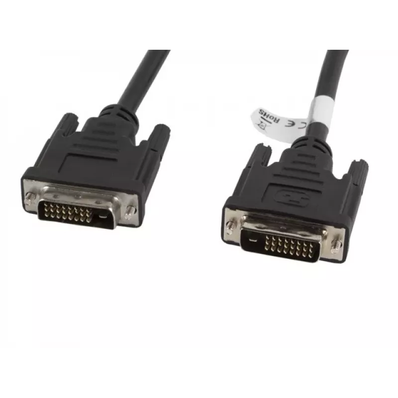 Kabel DVI Lanberg CA-DVID-10CC-0018-BK 1.8 m Czarny