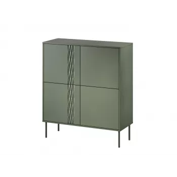 Cama 4D komoda TRESSE 100x40x110 matowy zielony