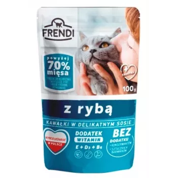 FRENDI Kawałki w sosie z rybą - mokra karma dla kota - 100 g